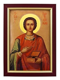 Икона Пантелеймон целитель ювелирная серебряная 241841