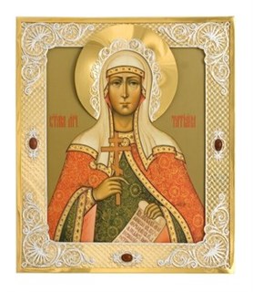 Плакетка Татьяна (Татиана) Мученица ювелирная серебряная 241842