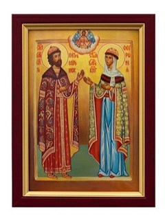 Икона Петр и Павел серебряная ювелирная 241845