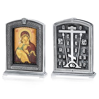 Икона Владимирская Божья Матерь ювелирная серебряная 241850