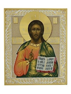 Икона Господь Вседержитель серебряная ювелирная 241864