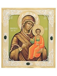 Икона Смоленская Божья Матерь серебряная 241883