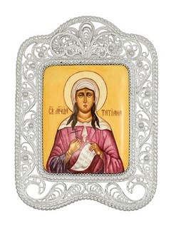 Плакетка Татьяна (Татиана) Мученица ювелирная серебряная 241887