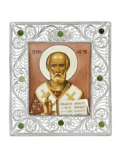 Икона Николай Чудотворец ювелирная серебряная 241888