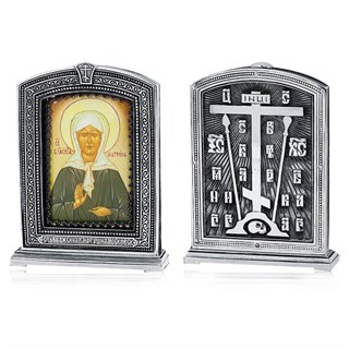 Икона Матроны Московской серебряная ювелирная 241901