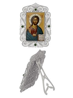 Икона Господь Вседержитель серебряная ювелирная 241916