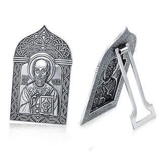 Икона Николай Чудотворец ювелирная серебряная 241918