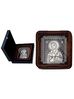 Икона Семистрельная Божья Матерь ювелирная серебряная 241921