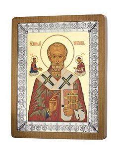 Икона Николай Чудотворец ювелирная серебряная 241929