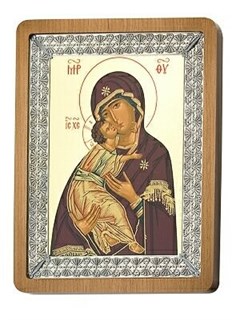 Икона Владимирская Божья Матерь ювелирная серебряная 241930