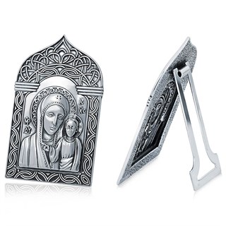 Икона Казанской Божией Матери серебряная ювелирная 241943