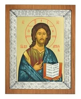 Икона Господь Вседержитель серебряная ювелирная 241945