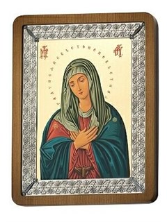 Икона Умиление Божией Матери серебряная ювелирная 241950