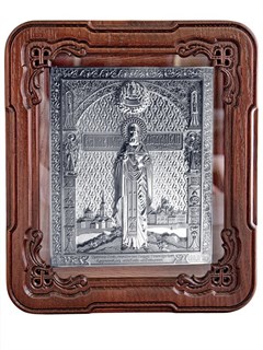 Икона Иоанн (Иван) Креститель серебряная ювелирная 241957