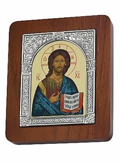 Икона Господь Вседержитель серебряная ювелирная 241959