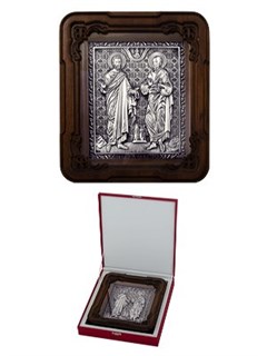 Икона Петр и Павел серебряная ювелирная 242169