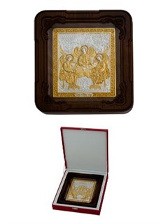 Икона Святая Троица ювелирная серебряная 242175