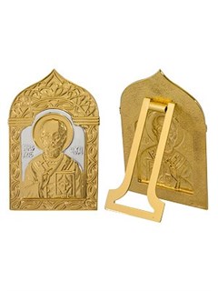 Икона Николай Чудотворец ювелирная серебряная 242179