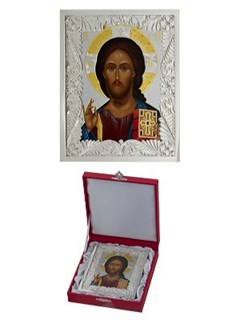 Икона Господь Вседержитель серебряная ювелирная 242191