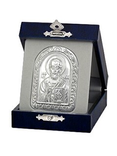 Икона Николай Чудотворец ювелирная серебряная 242310
