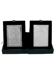 Икона Казанской Божией Матери серебряная ювелирная 242312