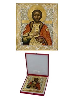 Икона Александ Невский Святой серебряная 242313