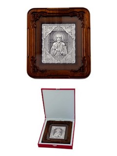 Икона Николай Чудотворец ювелирная серебряная 242319