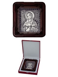 Икона Семистрельная Божья Матерь ювелирная серебряная 242348