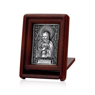 Икона Серафима Саровского серебряная ювелирная 242366