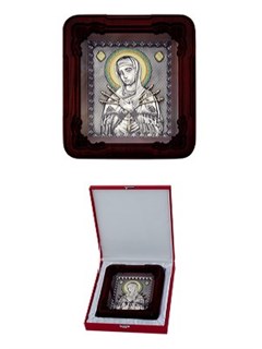 Икона Семистрельная Божья Матерь ювелирная серебряная 242367
