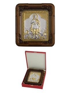 Икона Георгий Победоносец ювелирная серебряная 242373