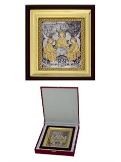 Икона Святая Троица ювелирная серебряная 242376