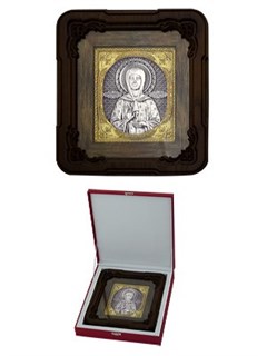 Икона Матроны Московской серебряная ювелирная 242379