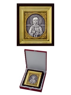 Икона Матроны Московской серебряная ювелирная 242380