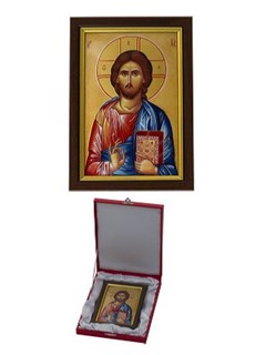 Икона Господь Вседержитель серебряная ювелирная 242386