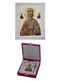 Икона Николай Чудотворец ювелирная серебряная 242404