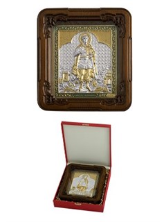 Икона Георгий Победоносец ювелирная серебряная 242407