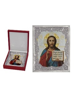 Икона Господь Вседержитель серебряная ювелирная 242410