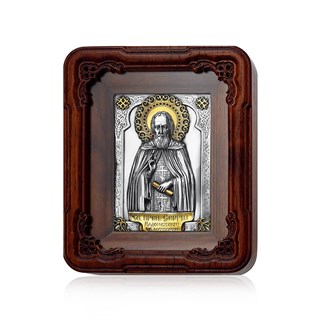 Икона Сергий Радонежский ювелирная серебряная 242417