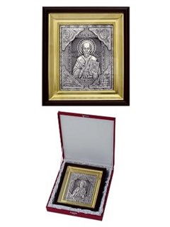 Икона Николай Чудотворец ювелирная серебряная 242419
