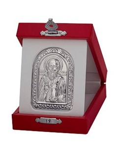 Плакетка из серебра без вставок Сергия Радонежского 242431