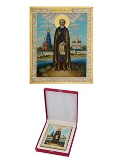 Икона Сергий Радонежский ювелирная серебряная 242437