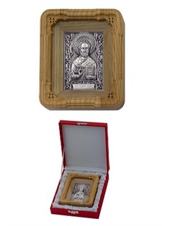 Икона Николай Чудотворец ювелирная серебряная 242443