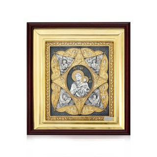 Икона Неопалимая Купина серебряная ювелирная 242445