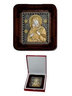 Икона Владимирская Божья Матерь ювелирная серебряная 242452