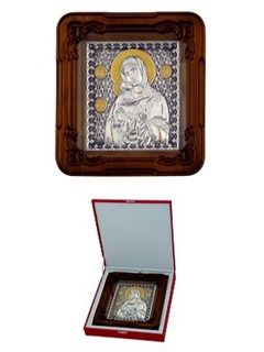 Икона Феодоровской Божией Матери ювелирная серебряная 242468