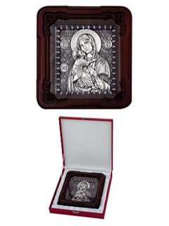 Икона Владимирская Божья Матерь ювелирная серебряная 242476