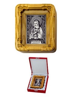 Икона Серафима Саровского серебряная ювелирная 242487