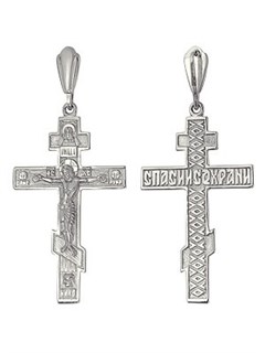 Крестик из золота без вставок 242708
