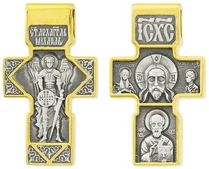 Крестик из серебра без вставок 242820